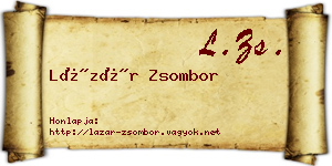 Lázár Zsombor névjegykártya
